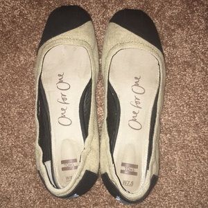 Toms Burlap Ballet flats